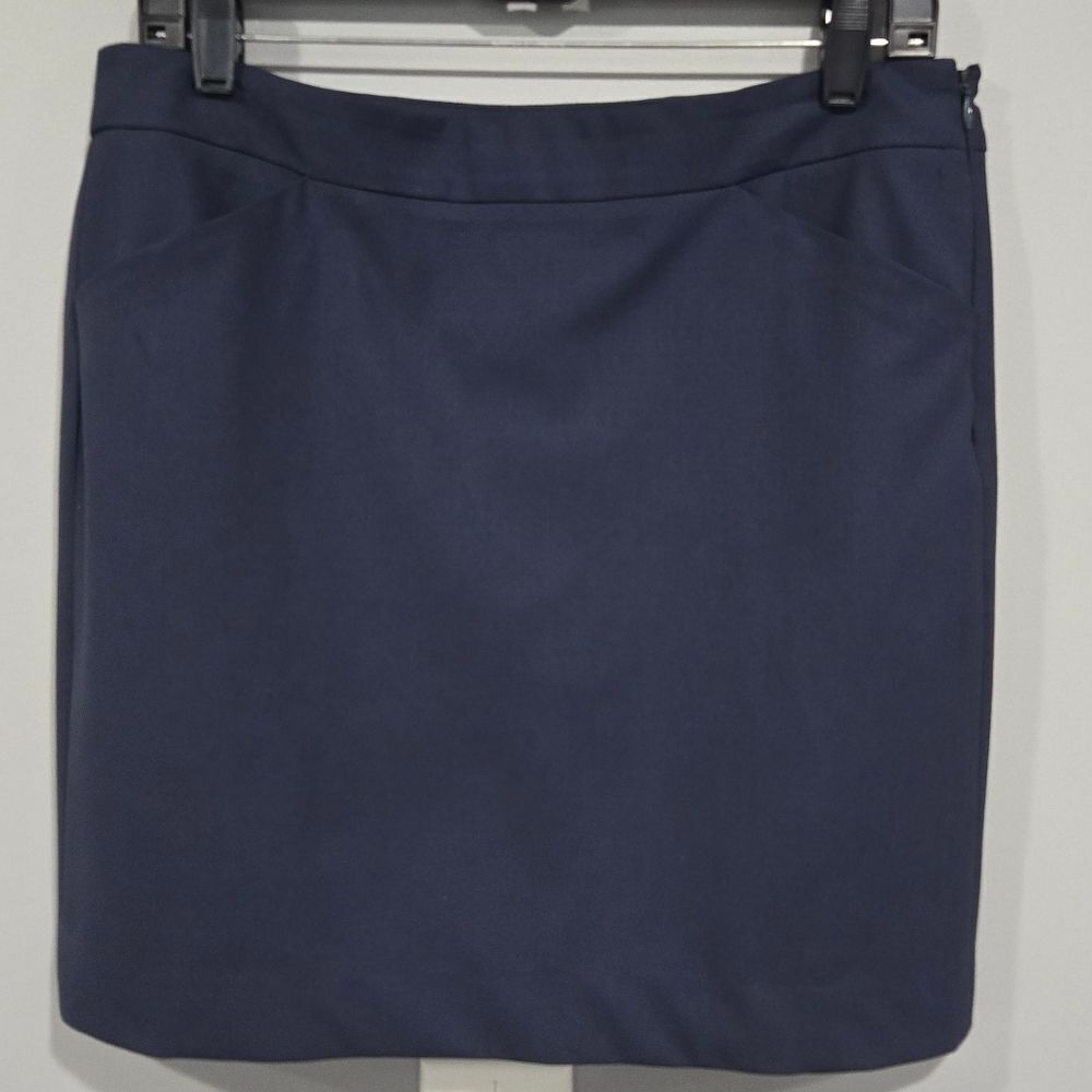 🐢 Theory Navy Wool Mini Skirt. With pockets. Size 10